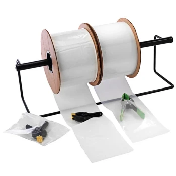 Lavex 5" x 7" 2 Mil White / Clear Polyethylene Auto Style Pre-Opened Bag on a Roll - 1,750/Roll