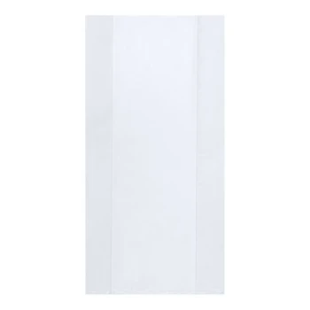 Lavex 8" x 4" x 18" 1 Mil Clear Gusseted Polyethylene Bag - 1,000/Case