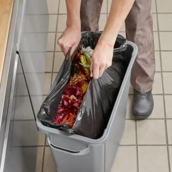 Lavex Li'l Herc 20-30 Gallon 0.9 Mil 30" x 36" Low-Density Medium-Duty Black Trash Bag Can Liner - 250/Case