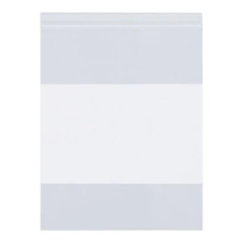 Lavex 10" x 15" 2 Mil Clear Reclosable White Block Polyethylene Bag - 1,000/Case