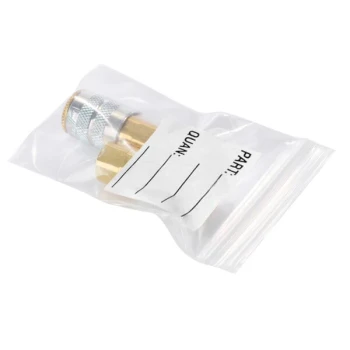 Lavex 3" x 4" 4 Mil Printed Polyethylene Zip Top Parts Bag with Hanging Hole - 1,000/Case