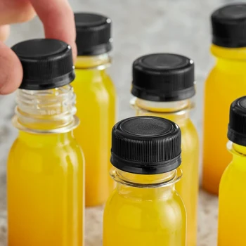Black Unlined Tamper-Evident Cap for Energy Bottles - 300/Case