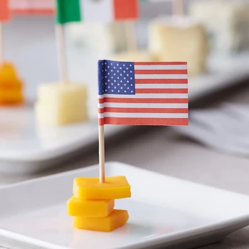 Choice 2 1/2" American Flag Food Pick - 100/Bag