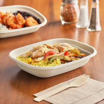 World Centric 20 oz. Compostable Fiber Box - 400/Case