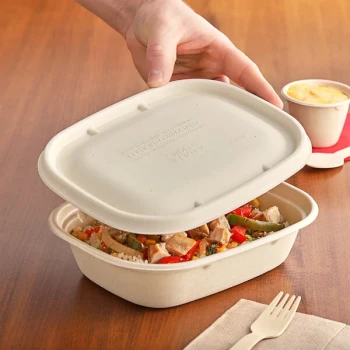 World Centric 20-48 oz. Compostable Fiber Lid - 400/Case