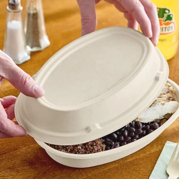 World Centric 32 oz. Compostable Fiber Burrito Bowl Lid - 300/Case