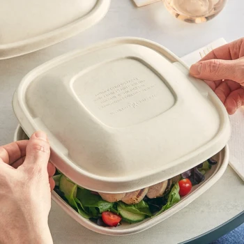 World Centric 24-48 oz. Compostable Fiber Lid - 400/Case