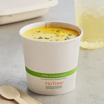 World Centric 24 oz. NoTree Compostable Bio Lined Paper Food Cup - 500/Case