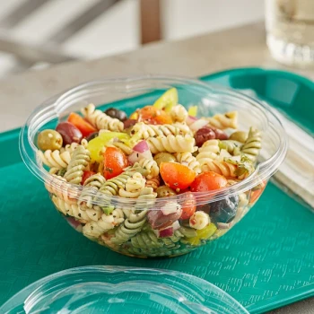 World Centric 24 oz. Compostable Clear PLA Plastic Deli Bowl - 600/Case