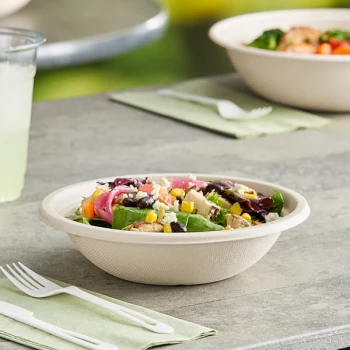 World Centric Compostable Fiber Take-Out Bowl - 500/Case