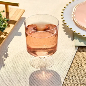 Visions 8 oz. 1-Piece Clear Plastic Wine Cup - 240/Case