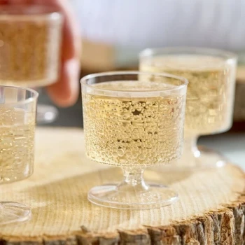WNA Comet CCW2240 Classicware 2 oz. 1-Piece Clear Plastic Pedestal Wine Cup - 240/Case