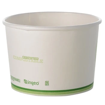 Fineline 42FC08 Conserveware 8 oz. PLA Lined Compostable Food Container - 1,000/Case