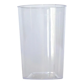 Fineline Tiny Temptations 10 oz. Triangular Clear Plastic Tumbler - 96/Case