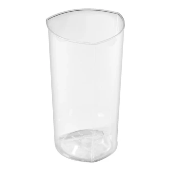Fineline Tiny Temptations 12 oz. Triangular Clear Plastic Tumbler - 96/Case