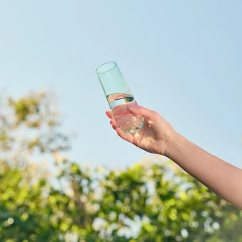 Tossware POP 9 oz. Customizable Plastic Mint Green Flute Glass - 252/Case