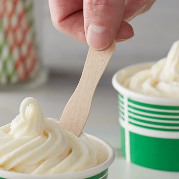 Choice 3" Eco-Friendly Unwrapped Wooden Taster Spoon - 10,000/Pack
