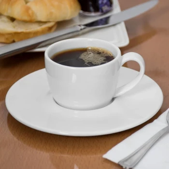 Libbey Slenda 5 1/8" Royal Rideau White Porcelain Saucer - Sample