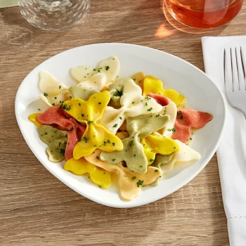 Acopa Nova 8 1/4" Cream White Organic Coupe Stoneware Plate - Sample