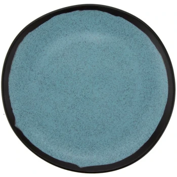 GET Pottery Market Matte 7" Speckled Grayish Blue Melamine Plate - Sample
