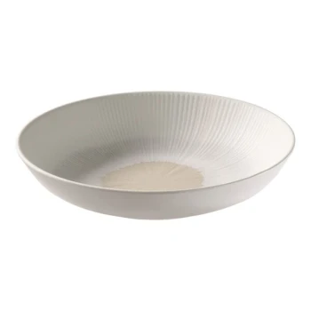 APS Blush 27 oz. Pink and Beige Round Melamine Bowl - Sample
