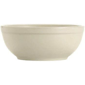 Libbey Porcelana Cream 18 oz. Cream White Rolled Edge Porcelain Nappie Bowl - Sample