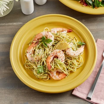 Acopa Capri 10" Citrus Yellow Stoneware Plate - Sample