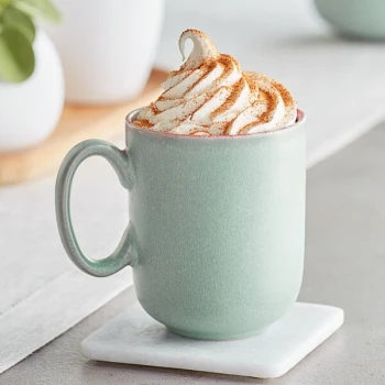 Acopa Pangea 12 oz. Harbor Blue Matte Porcelain Mug - Sample