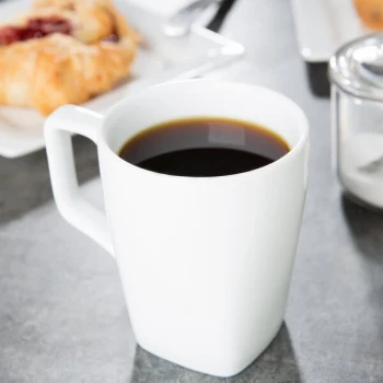 Libbey Slate 12.25 oz. Ultra Bright White Porcelain Mug - Sample