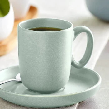 Acopa Pangea 7 oz. Harbor Blue Matte Porcelain Cup - Sample
