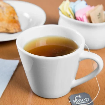 Libbey Slenda 7 oz. Royal Rideau White Porcelain Tea Cup - Sample