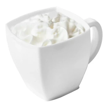 Fineline Solid Squares 8 oz. White Plastic Coffee Mug - 96/Case