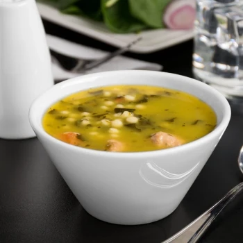 Libbey Slenda 7.75 oz. Royal Rideau White Porcelain Bouillon - Sample