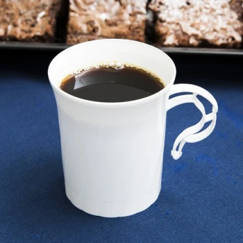 WNA Comet CWM8192W Classicware 8 oz. White Plastic Coffee Cup - 192/Case