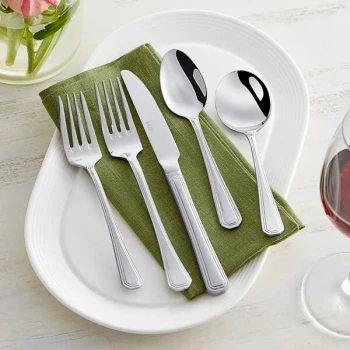 Acopa Landsdale 18/8 Stainless Steel Extra Heavy Weight Flatware 5-Piece Set - Sample