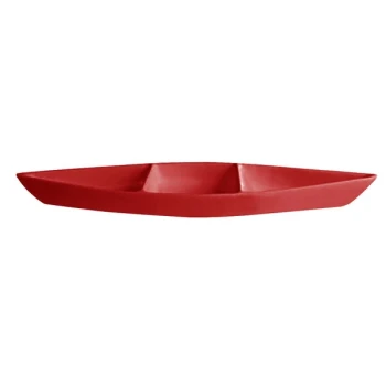 G.E.T. Enterprises BT319-MOD-CB Bugambilia 6.9 Qt. Smooth MOD Finish Cranberry Resin-Coated Aluminum Deep Boat with Dividers