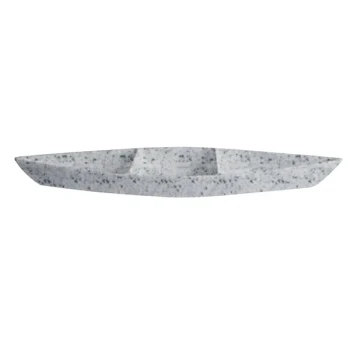 G.E.T. Enterprises BT319-MOD-G Bugambilia 6.9 Qt. Smooth MOD Finish Gray Granite Resin-Coated Aluminum Deep Boat with Dividers