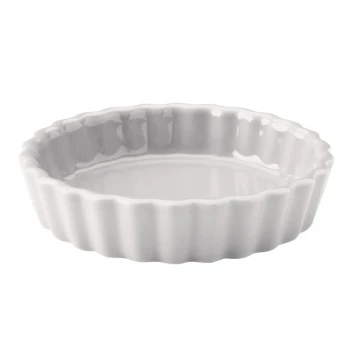 Hall China from Steelite International HL8630ABWA Bright White 5 oz. Fluted Souffle / Creme Brulee Dish - 24/Case
