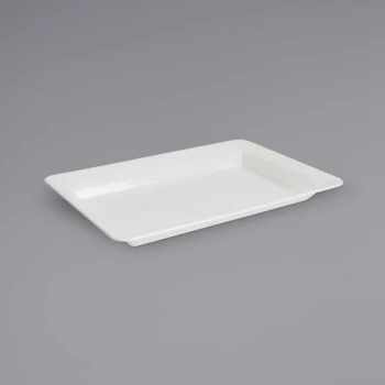 Fineline RC571PP.WH ReForm 10" x 8" White Polypropylene Rectangular Tray   - 25/Case