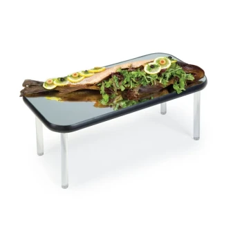 Geneva 2273 Rectangular Rimless Stacking Mirror Food Display Tray - 12" x 24"