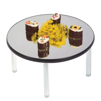 Geneva 2276 22" Round Rimless Stacking Mirror Food Display Tray