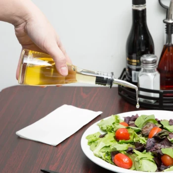 TableCraft 611 Siena 6 oz. Oil and Vinegar Bottle with Stainless Steel Pourer