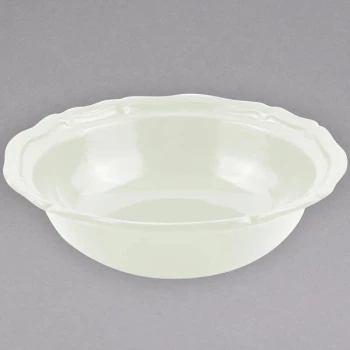 Bon Chef 9054 Queen Anne 10 Qt. Ivory Sandstone Finish Cast Aluminum Salad Bowl