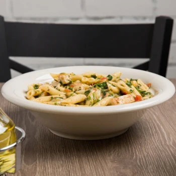 Tuxton BEB-400C 38 oz. Eggshell China Pasta Bowl - 12/Case