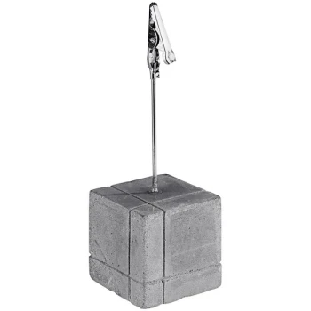 APS 4 3/4" Square Concrete Alligator Clip Card Holder