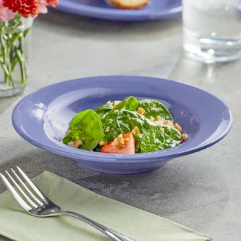 Acopa Foundations 8 oz. Purple Wide Rim Melamine Salad Bowl - 12/Pack