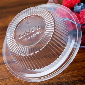 Dinex DX11820174 Classic Clear Disposable Lid for Dinex DXSWC5 5 oz. Tulip Cups - 1,000/Case