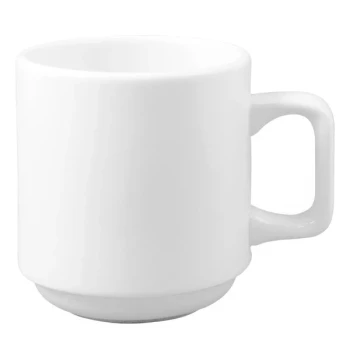 Chef & Sommelier FM563 Eternity Plus 9.5 oz. Warm White Rolled Edge Stackable China Mug by Arc Cardinal - 36/Case