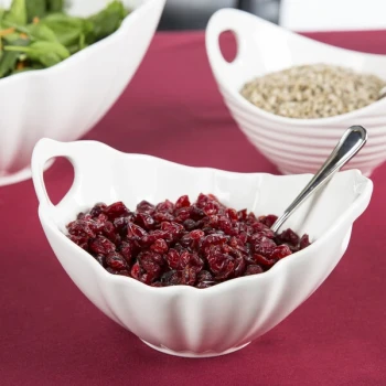 10 Strawberry Street WTR-7WVBOATBWL Whittier 24 oz. White Porcelain Boat Bowl with Wave Texture - 8/Case