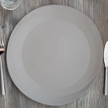 10 Strawberry Street RPPLE-GREYCHRGR Matte Wave 12 3/4" Gray Charger Stoneware Plate - 12/Case